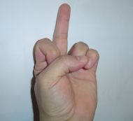 give the finger